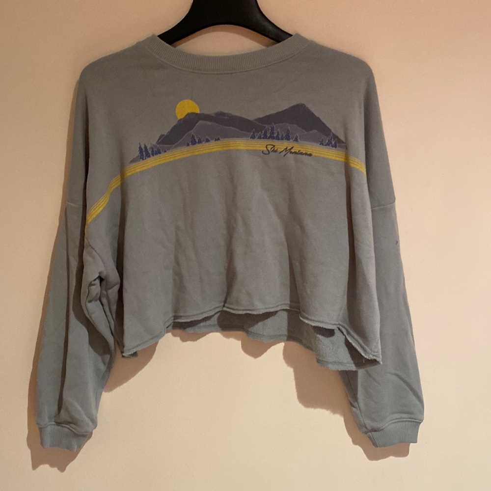 AMERICAN EAGLE CROPPED CREWNECK SWEATER